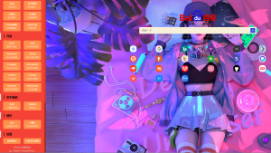 好看的导航源码带百度搜索功能 可夜间模式 可关闭背景图